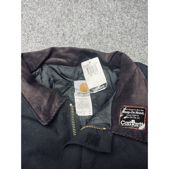 Vintage Carhartt Men 54 Tall Arctic Wear Quilt Lined Duck Canvas Coat C03 BLK US - Picture 5 of 11